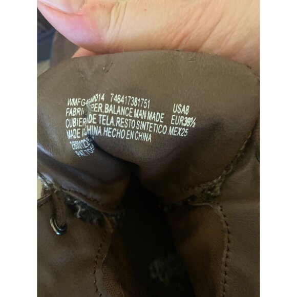 Faded Glory Women’s Brown Faux Leather Lace-Up Ankle Boots Size 8 - Picture 5 of 7